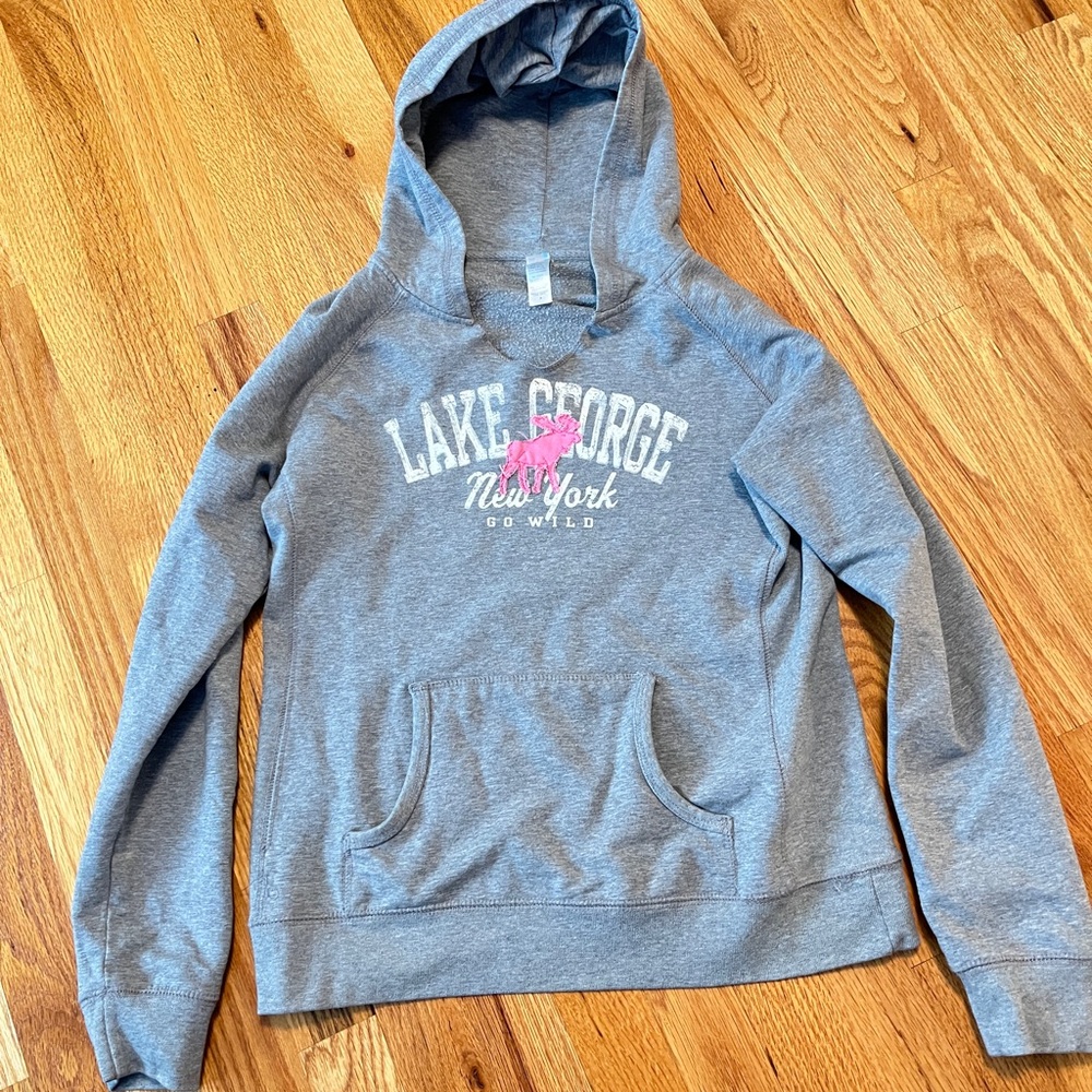 Reborn Gray Hoodie with Pink Accents